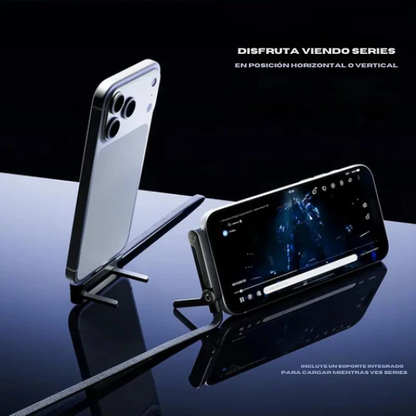 Cargador Invisible con Soporte para Móvil 2en1